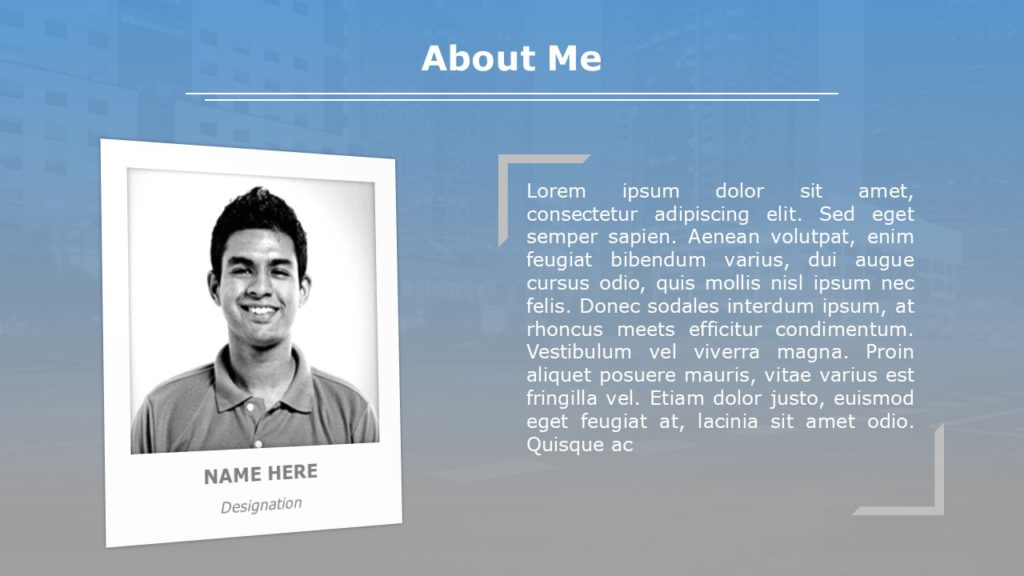 Detail Presentation About Yourself Template Nomer 28