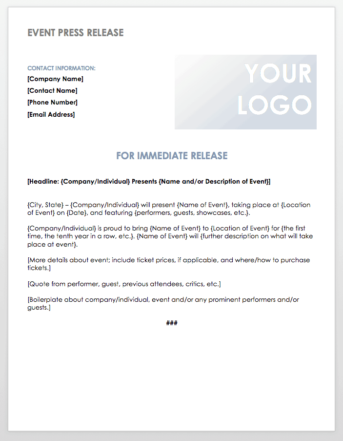 Detail Press Release Template Nomer 5