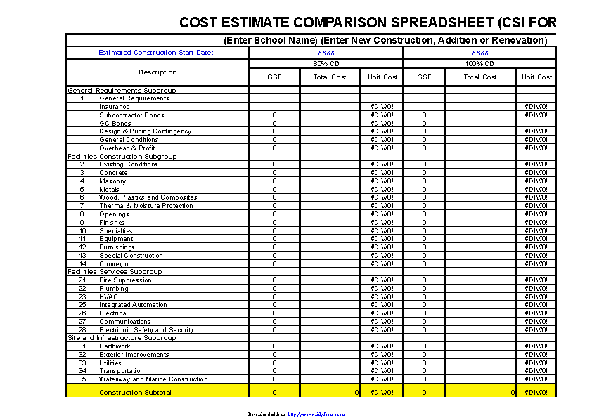 Detail Price Comparison Template Nomer 47