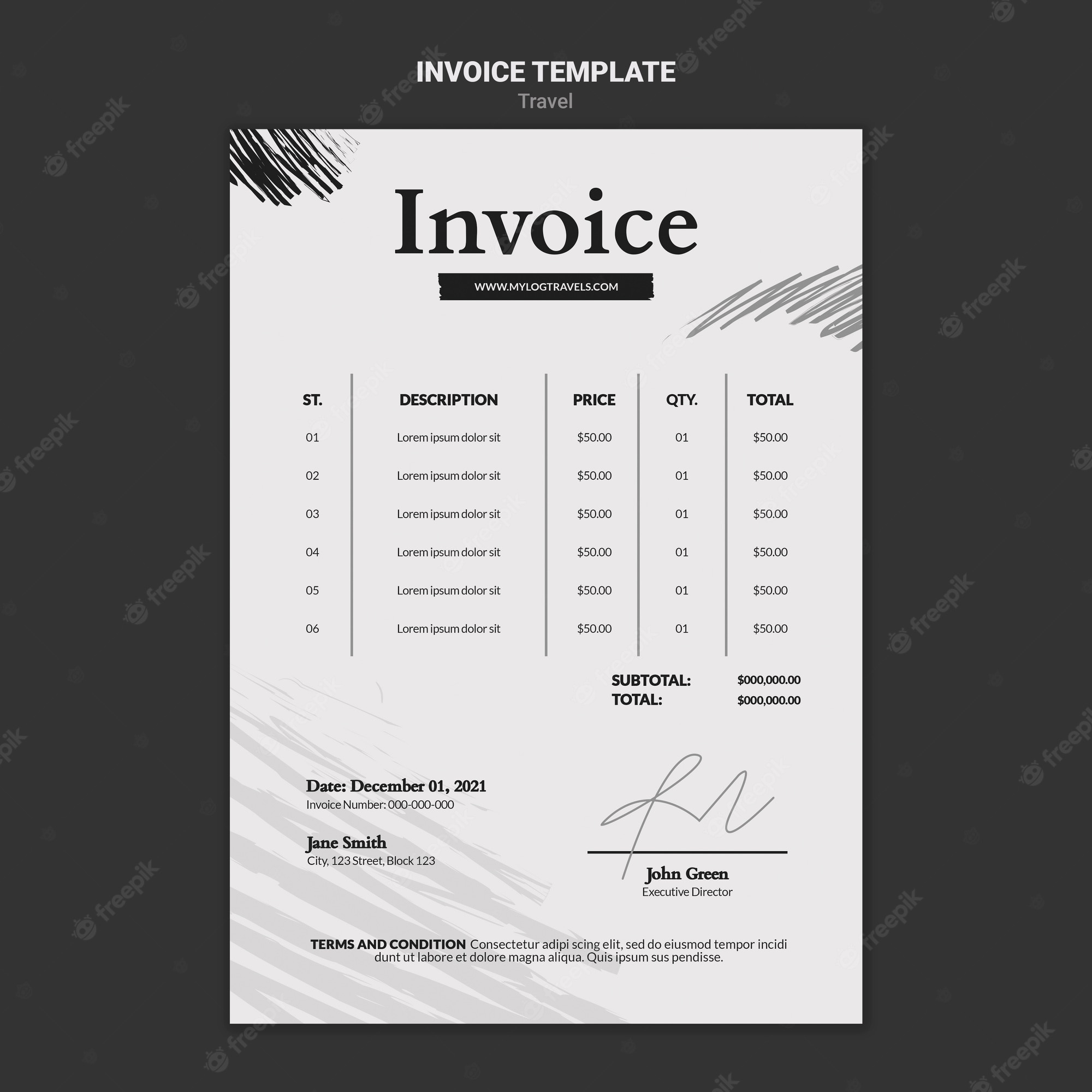 Detail Price List Design Template Free Nomer 11