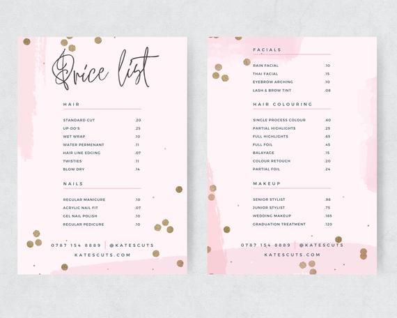 Detail Price List Template Nomer 21