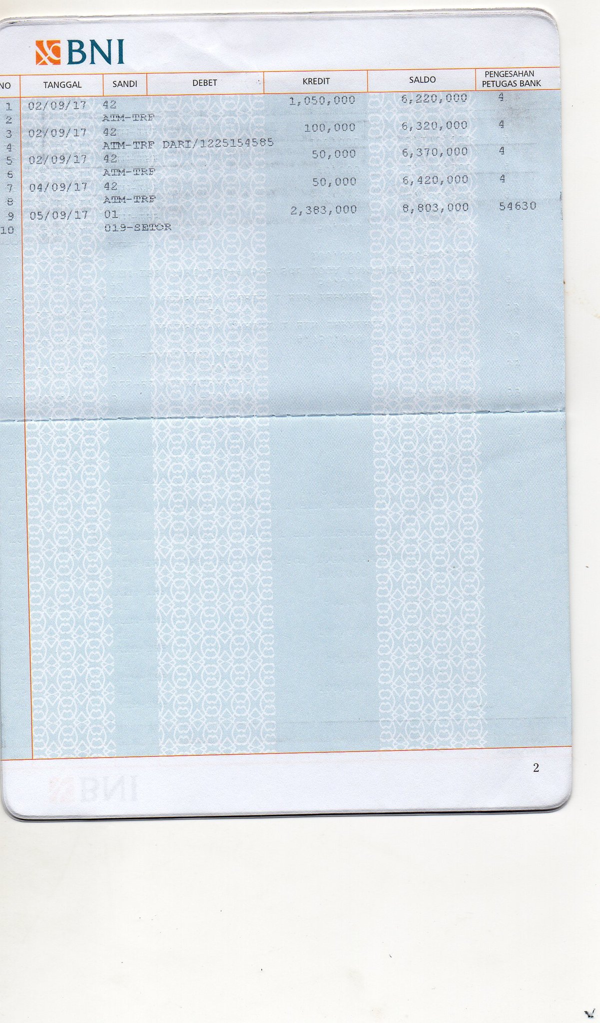 Detail Print Buku Tabungan Nomer 48