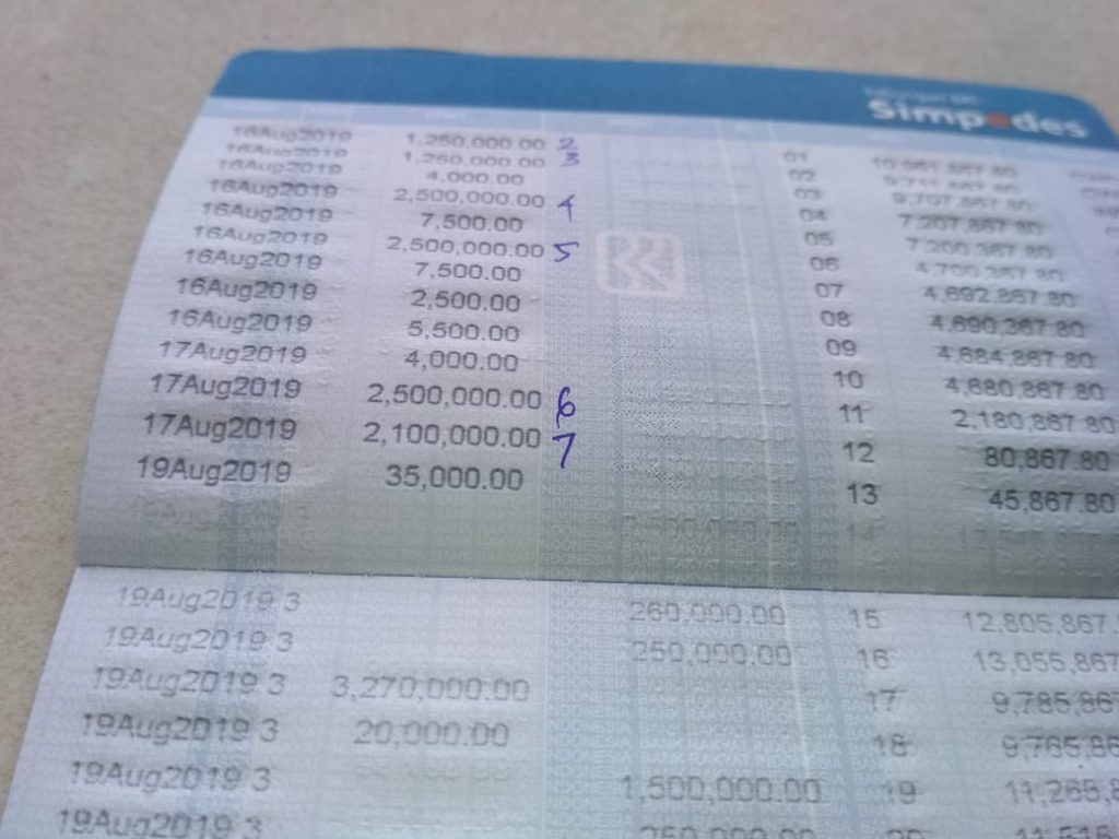 Detail Print Buku Tabungan Nomer 9