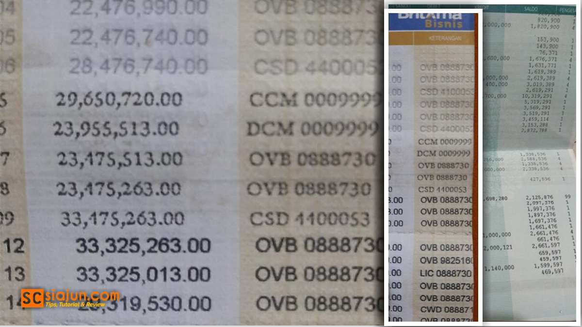 Detail Print Buku Tabungan Bni Nomer 18