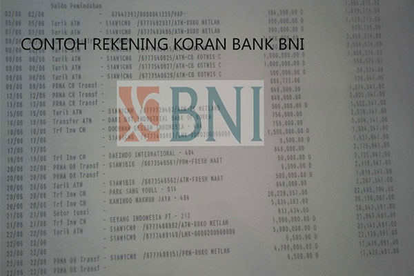 Detail Print Buku Tabungan Bni Nomer 7