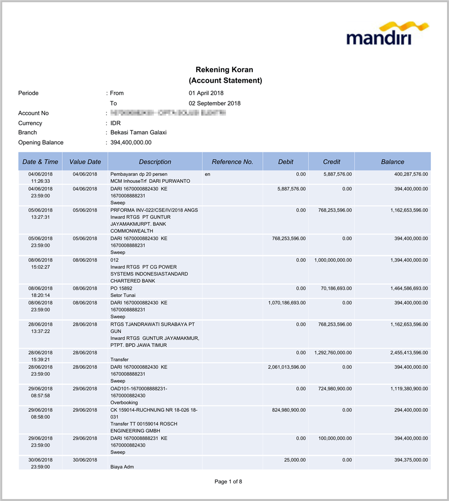 Detail Print Buku Tabungan Mandiri Nomer 9