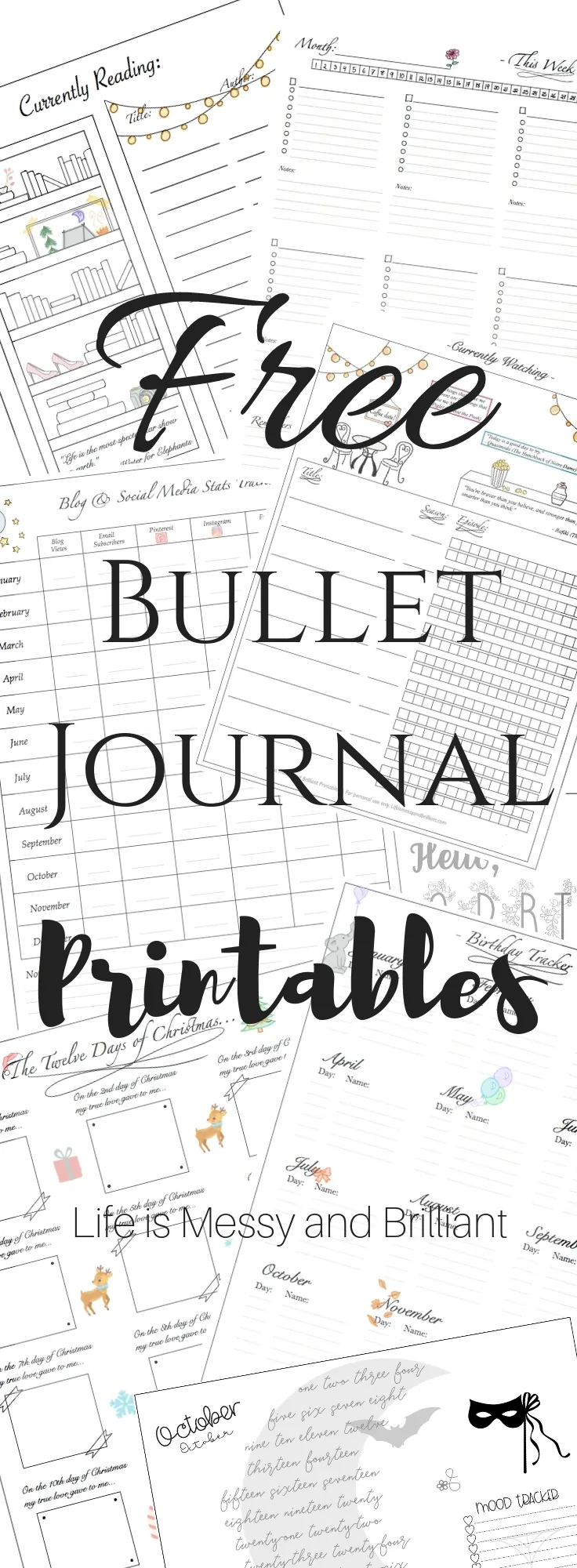 Detail Printable Bullet Journal Template Nomer 51