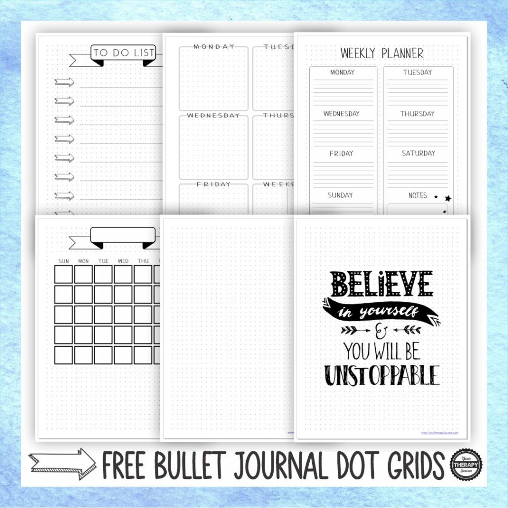 Detail Printable Bullet Journal Template Nomer 9