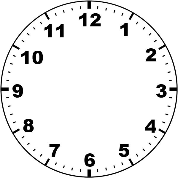 Detail Printable Clock Template Nomer 2