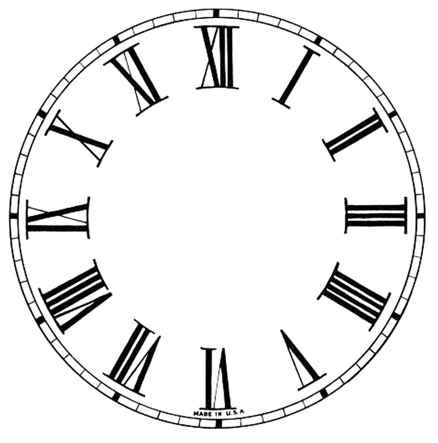 Detail Printable Clock Template Nomer 13