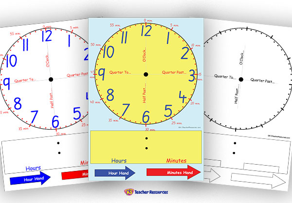 Detail Printable Clock Template Nomer 16