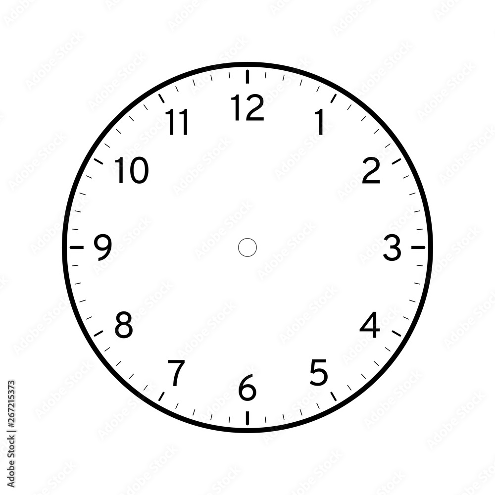 Detail Printable Clock Template Nomer 18