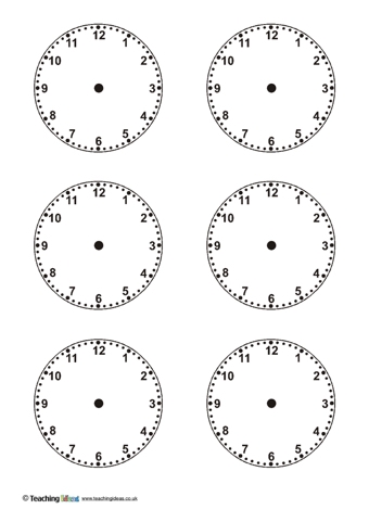 Detail Printable Clock Template Nomer 20