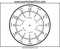 Detail Printable Clock Template Nomer 35