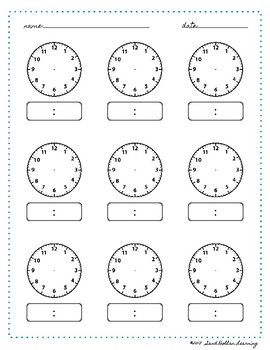 Detail Printable Clock Template Nomer 40