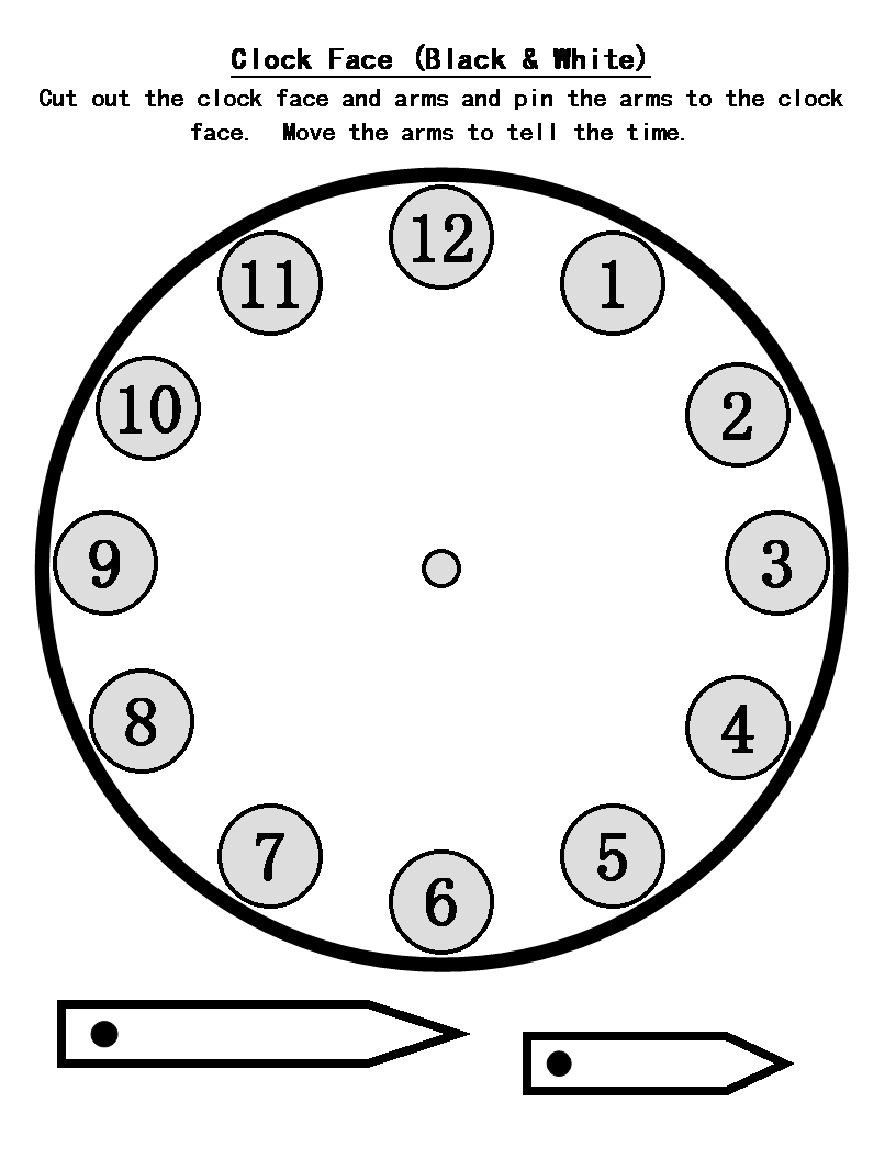 Detail Printable Clock Template Nomer 44