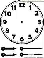 Detail Printable Clock Template Nomer 47