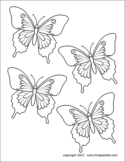 Detail Printable Cut Out Butterfly Template Nomer 6