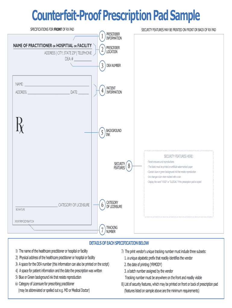 Detail Printable Editable Prescription Template Nomer 2