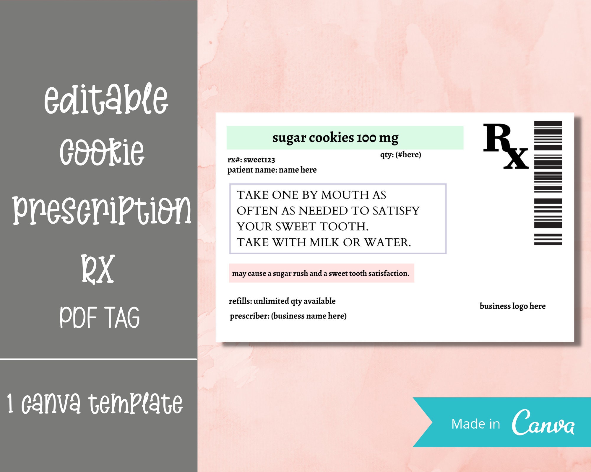 Detail Printable Editable Prescription Template Nomer 25