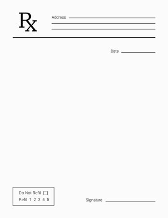 Detail Printable Editable Prescription Template Nomer 27