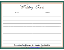 Detail Printable Guest Book Template Nomer 14