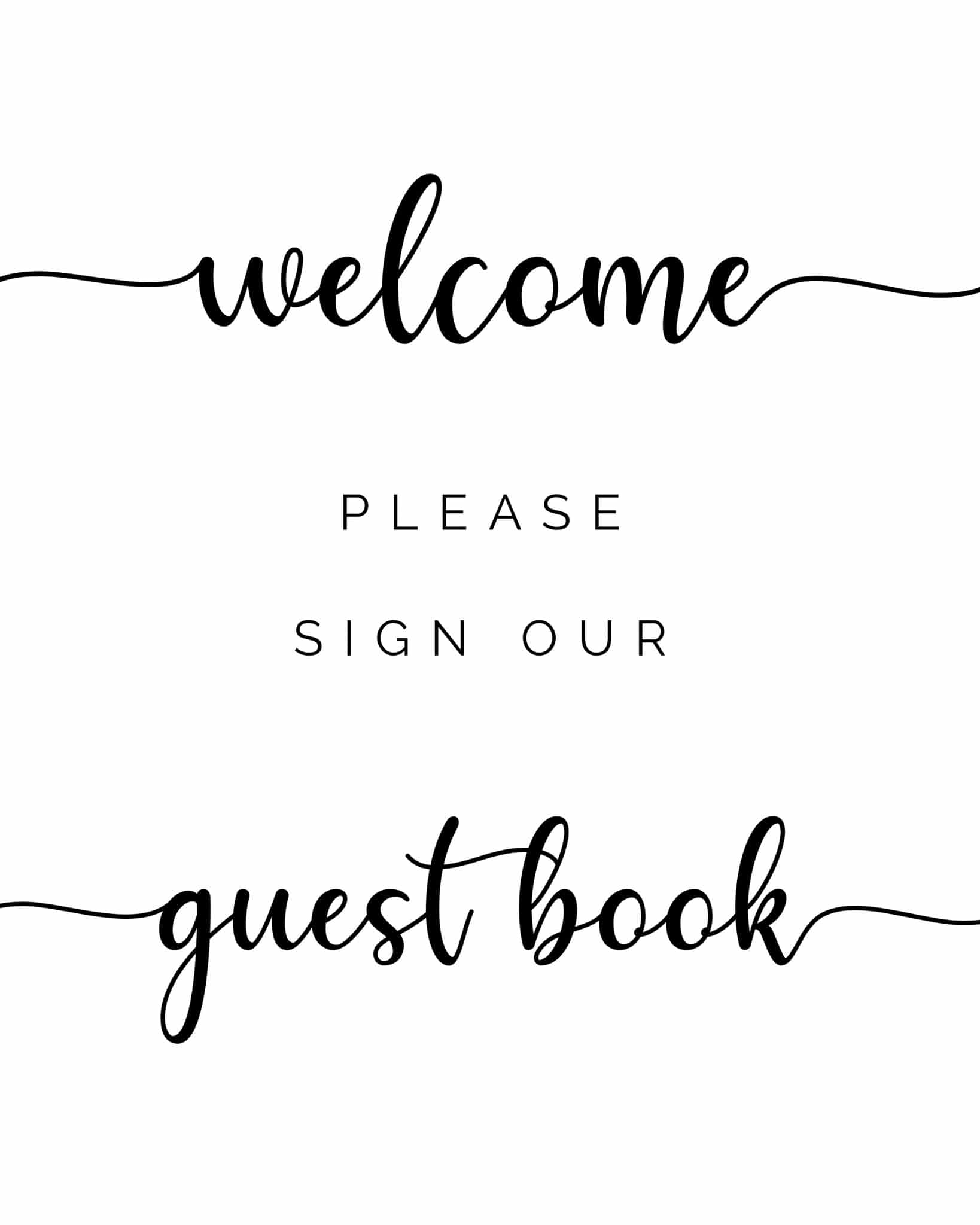 Detail Printable Guest Book Template Nomer 32