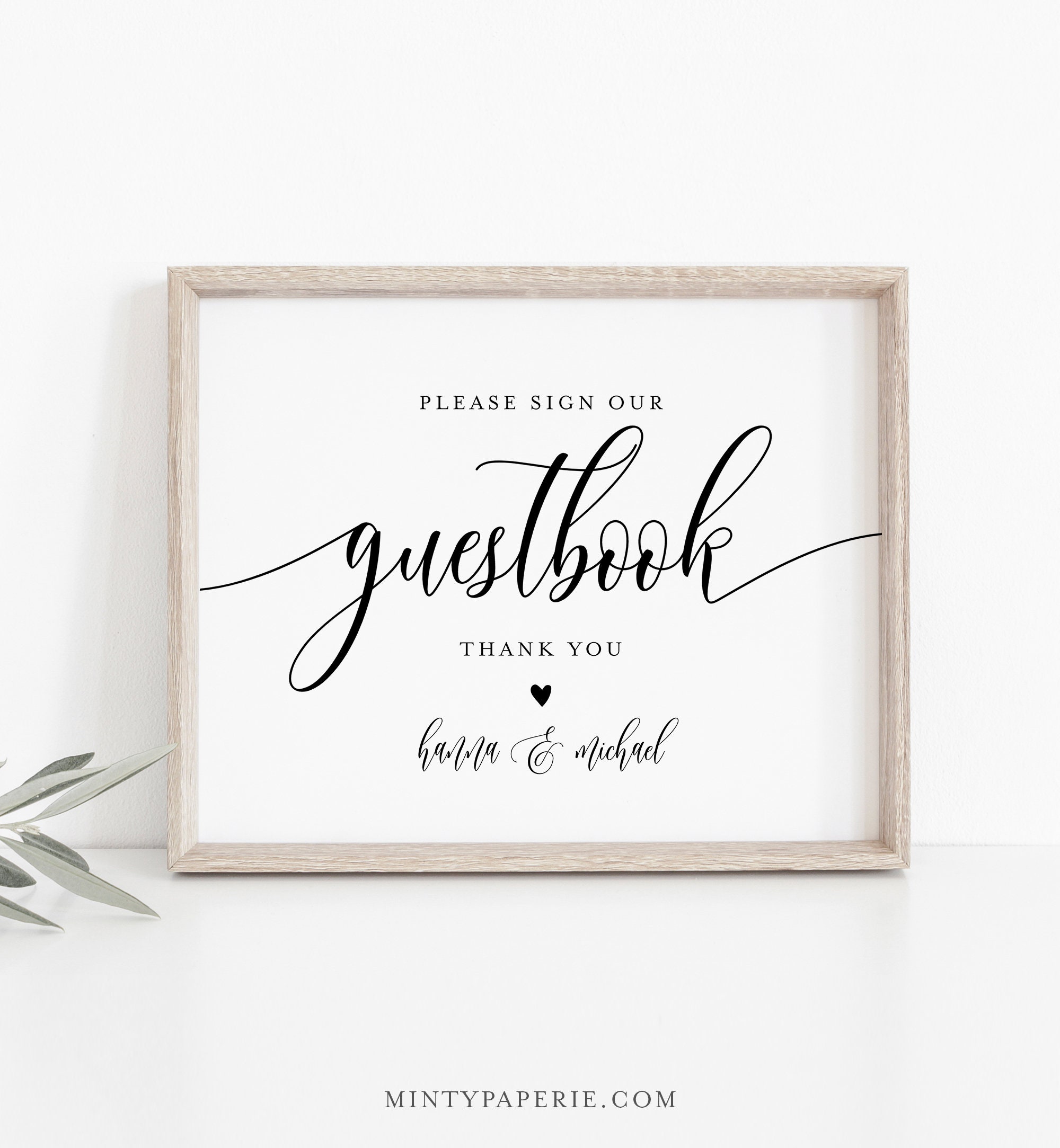 Detail Printable Guest Book Template Nomer 35