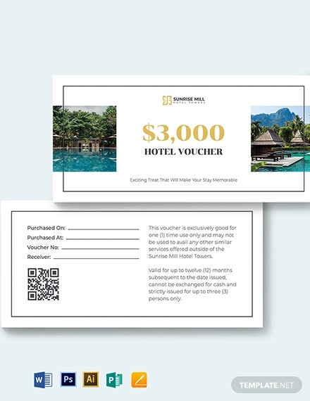 Printable Hotel Voucher Template 56  Koleksi Gambar