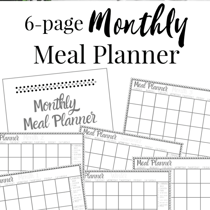 Detail Printable Monthly Meal Planner Template Nomer 32