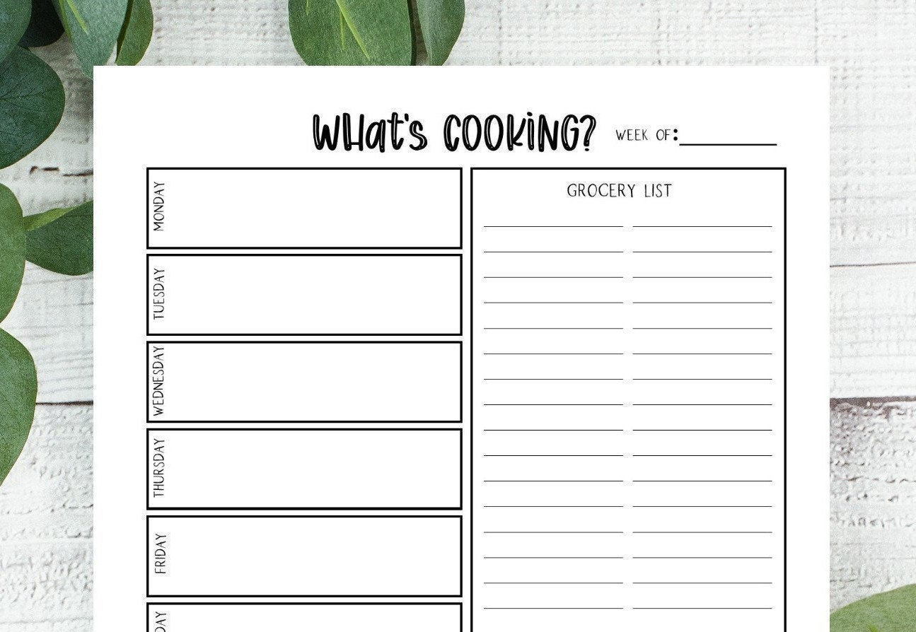 Detail Printable Monthly Meal Planner Template Nomer 50