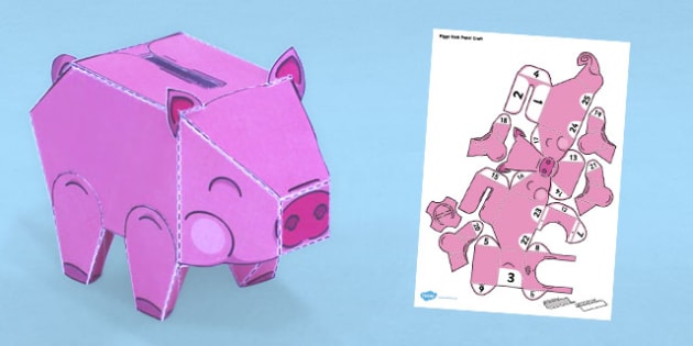 Detail Printable Piggy Bank Template Nomer 16