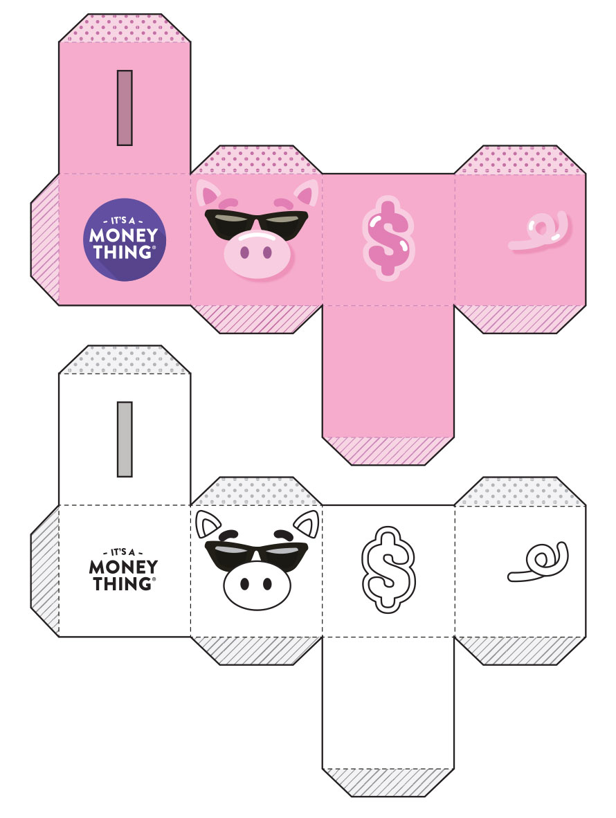 Detail Printable Piggy Bank Template Nomer 5