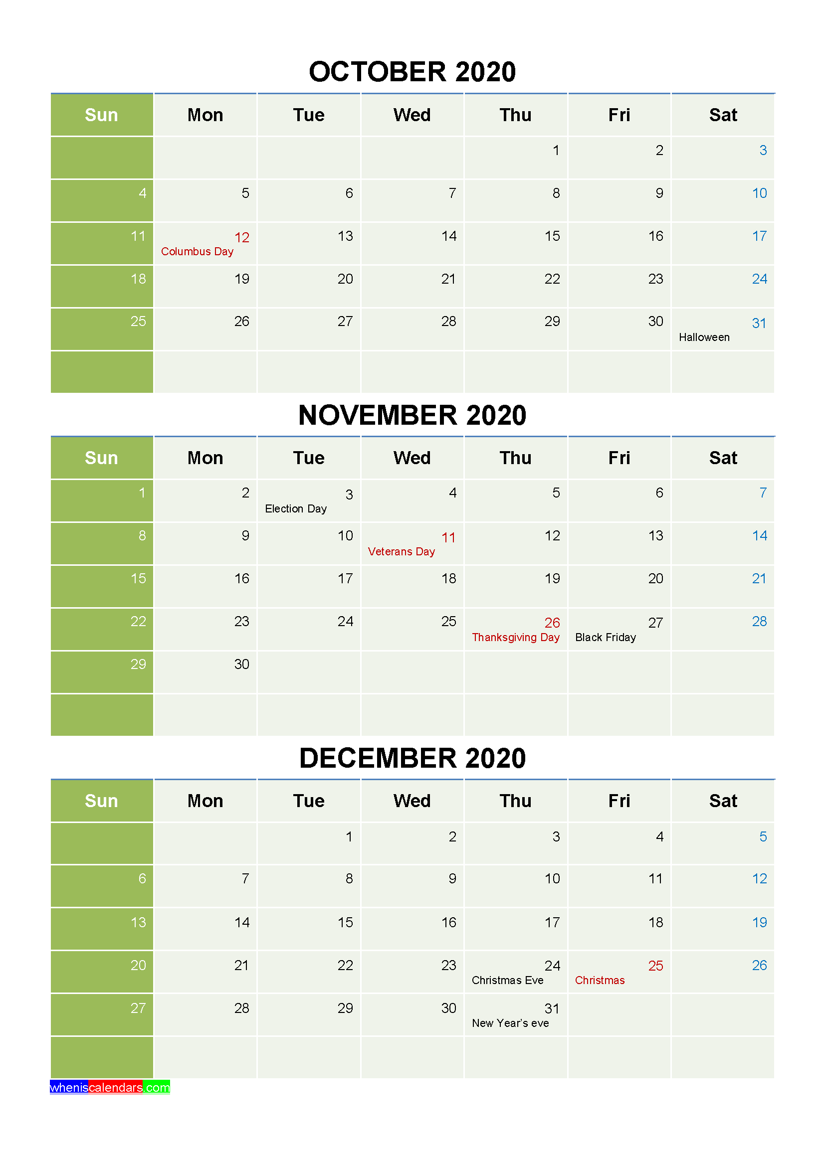 Detail Printable Planner Template 2020 Nomer 19