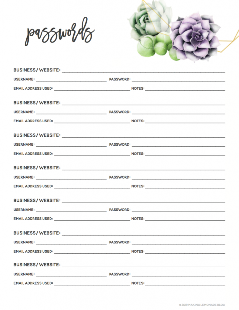 Detail Printable Planner Template 2020 Nomer 35