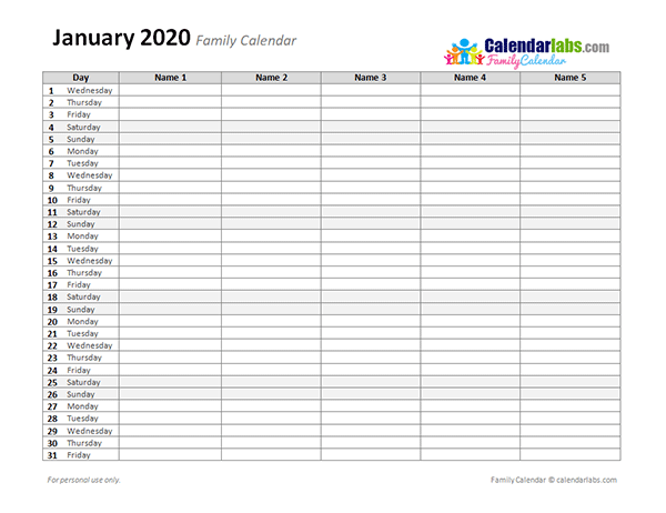 Detail Printable Planner Template 2020 Nomer 51