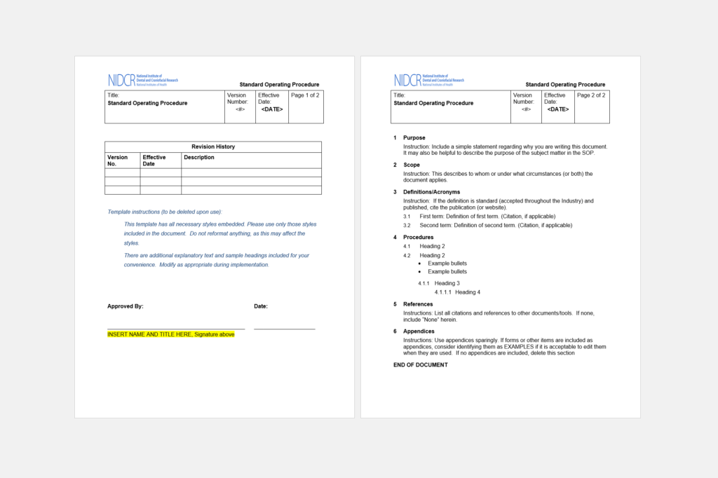Detail Procedure Template Examples Nomer 15