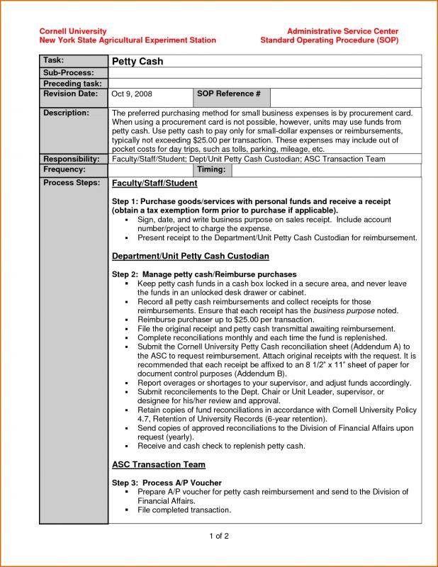 Detail Procedure Template Examples Nomer 22