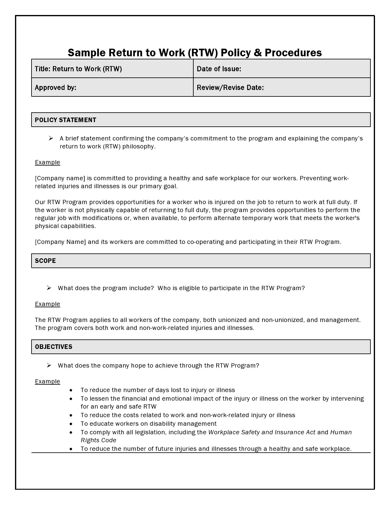 Detail Procedure Template Examples Nomer 25