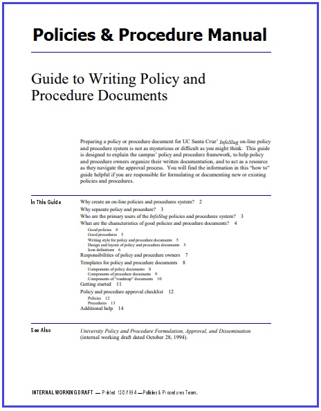 Detail Procedure Template Examples Nomer 43