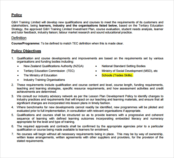 Detail Procedure Template Examples Nomer 50