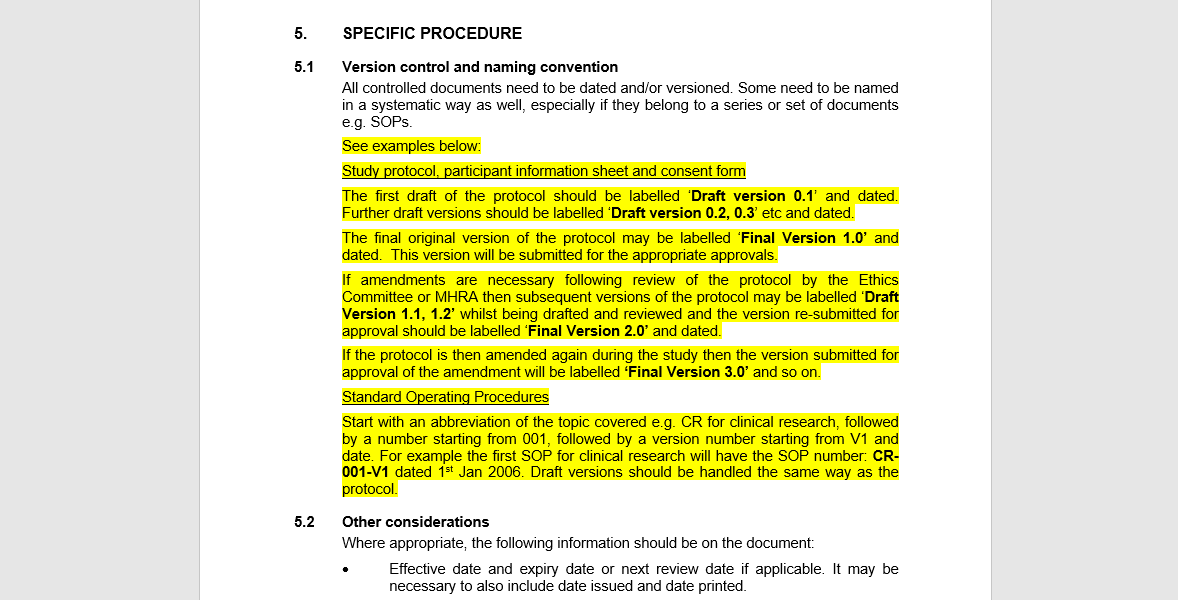 Detail Procedure Template Examples Nomer 56