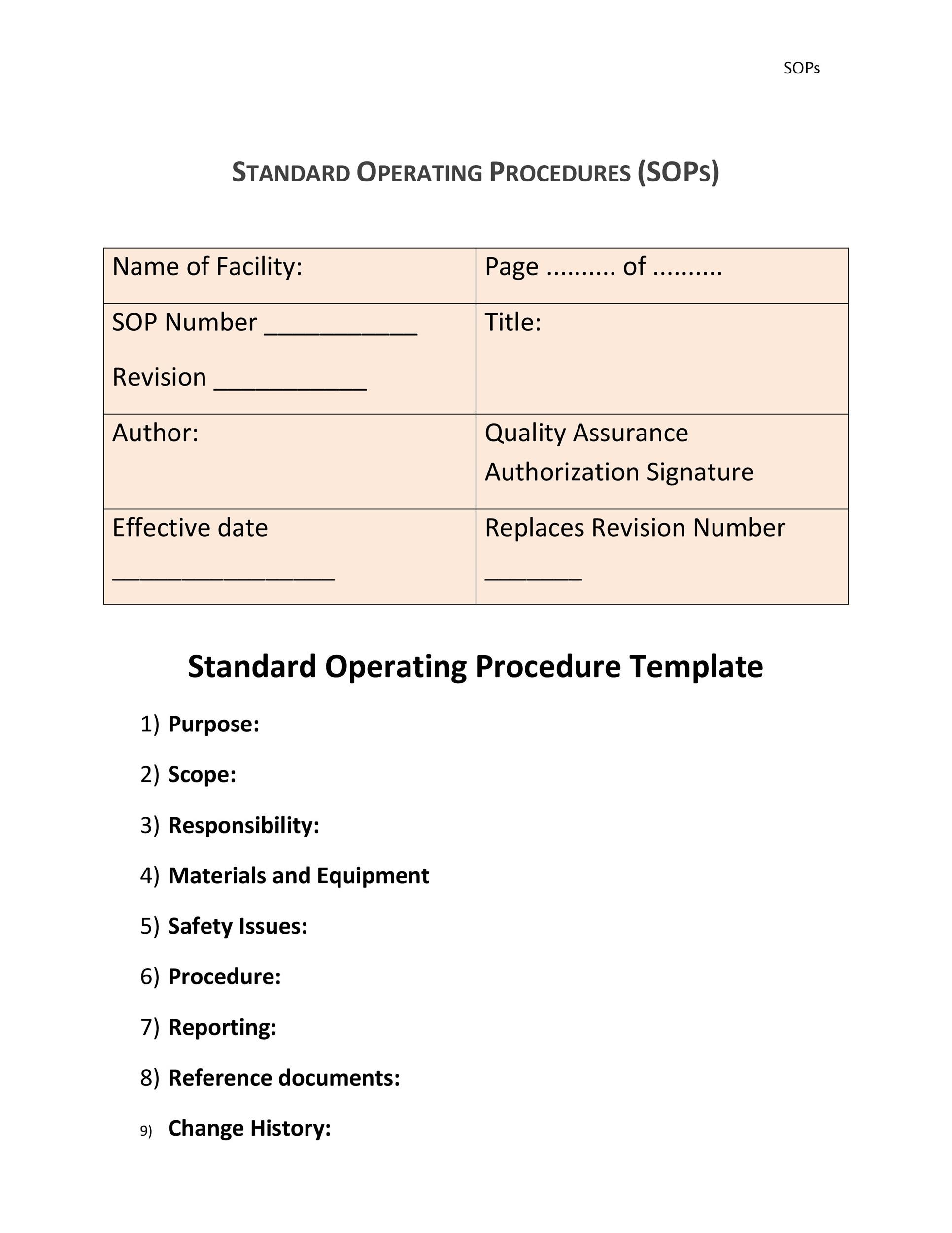 Detail Procedure Template Examples Nomer 7