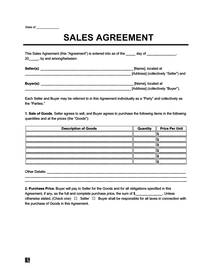 Detail Product Agreement Template Nomer 14