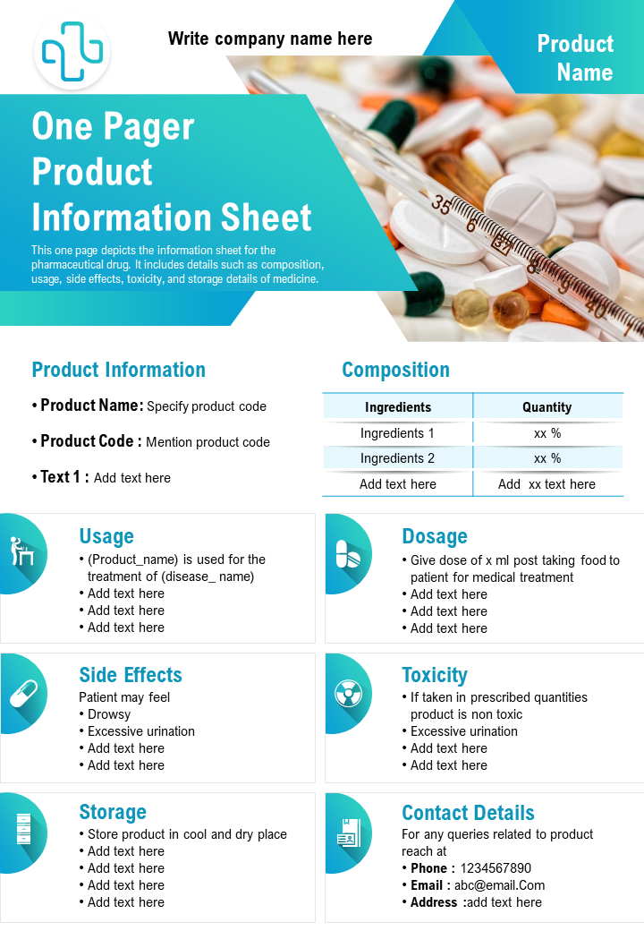 Detail Product Fact Sheet Template Nomer 3