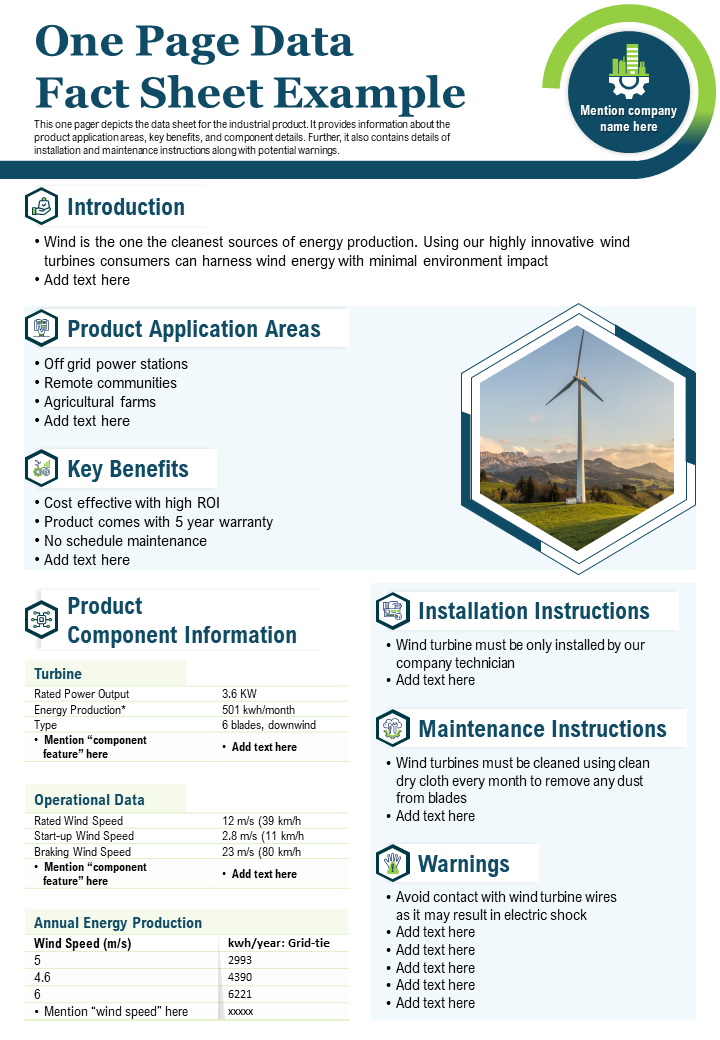 Detail Product Fact Sheet Template Nomer 4