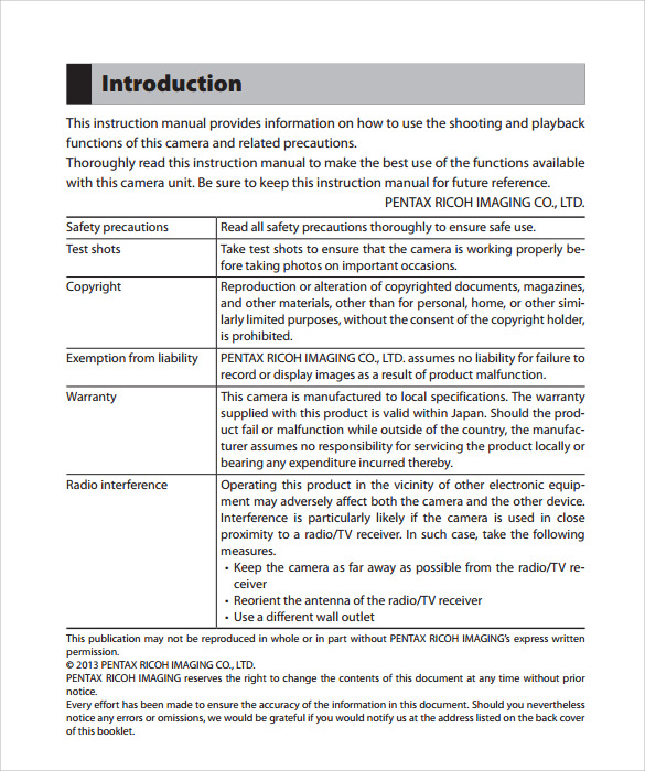 Detail Product Manual Template Nomer 18