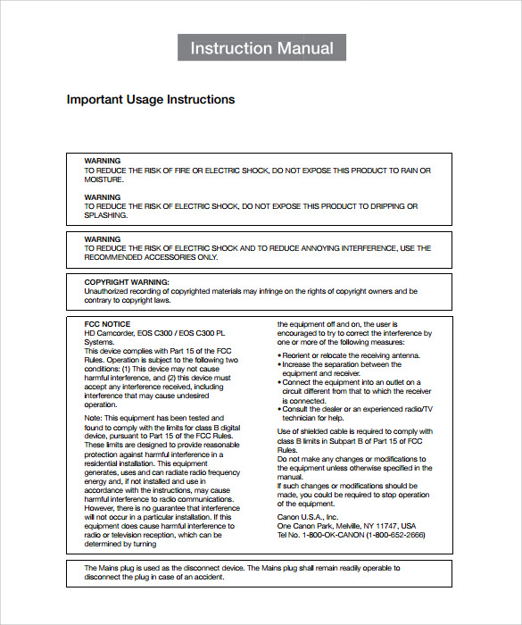 Detail Product Manual Template Nomer 39