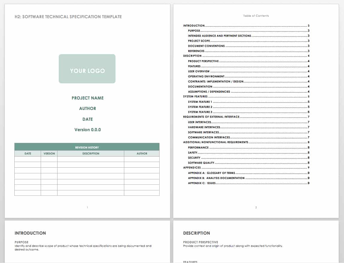 Detail Product Spec Template Nomer 13