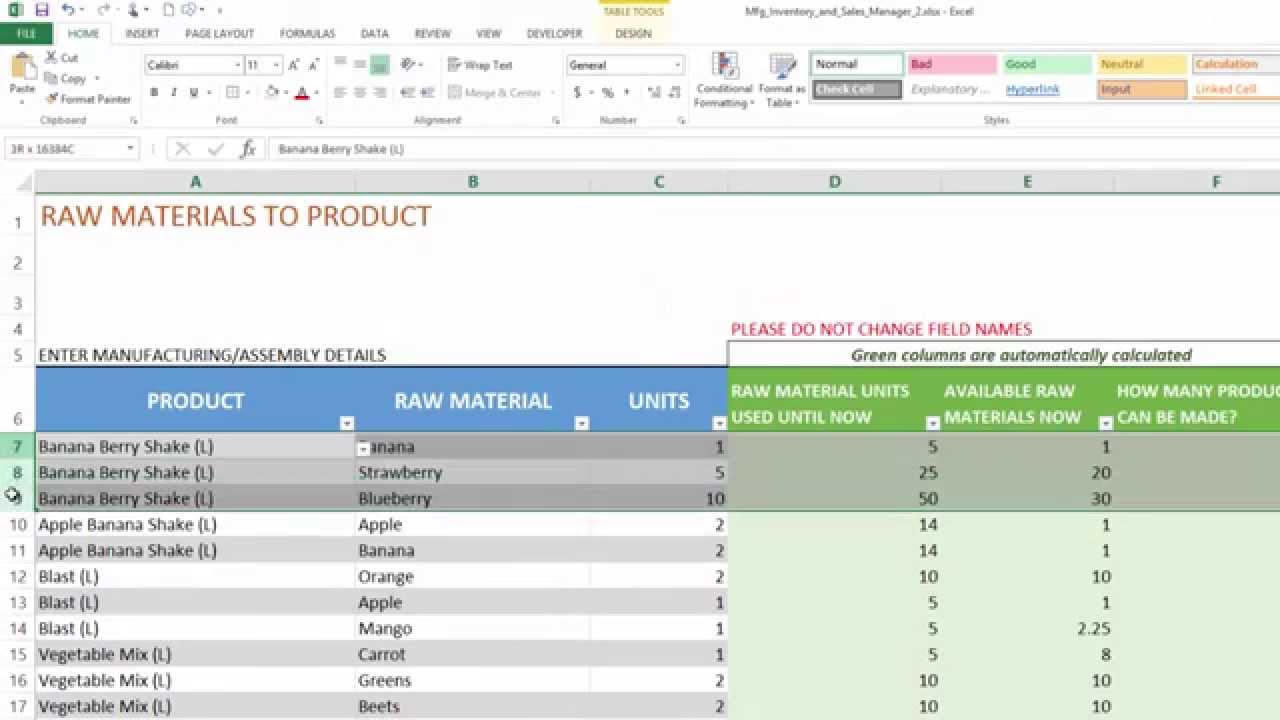 Detail Production Template Excel Nomer 18